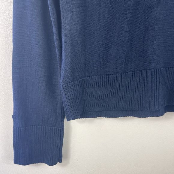 Kerri Rosenthal Oh Hi Happy Indigo Blue Cotton Knit Liz Sweater - Picture 9 of 12
